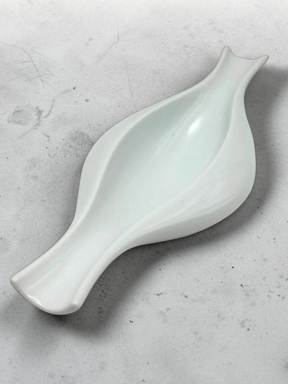 Vintage Rosenthal Germany White Porcelain Bowtie Ashtray Trinket Dish 8.25"